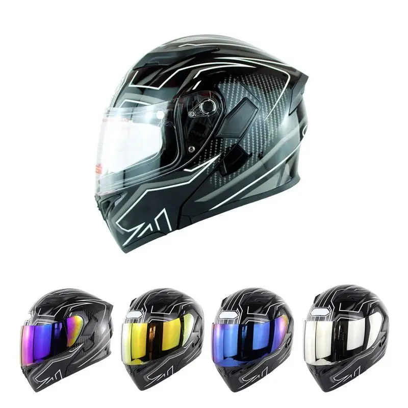 

Professional Motorcycle Bluetooth Headset Helmet K5 Double Lens Full Face Helmet 6 Color Lens Accessories