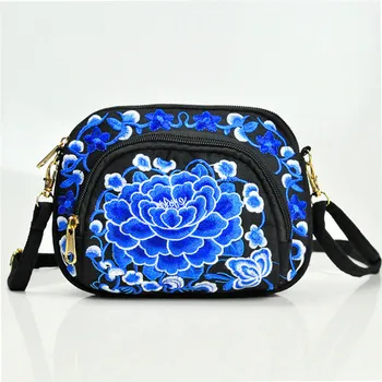 

Women Hmong Vintage Tote Messenger Hippie Ethnic Shoulder Bag Embroidery Boho