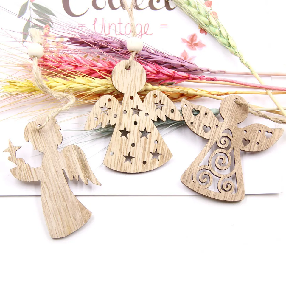 

5PCS Multi-style Love Angels Cute Wooden Crafts Wedding Valentine's Day Party Children Birthday Party Decoration Supplies