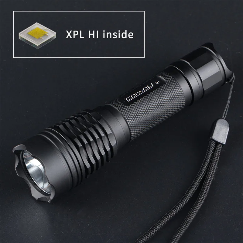 Конвой M1 XP-L HI LED 7135*8 драйвер тактический фонарик гладкий отражатель 18650 | Фонарики и осветительные приборы -33000007271