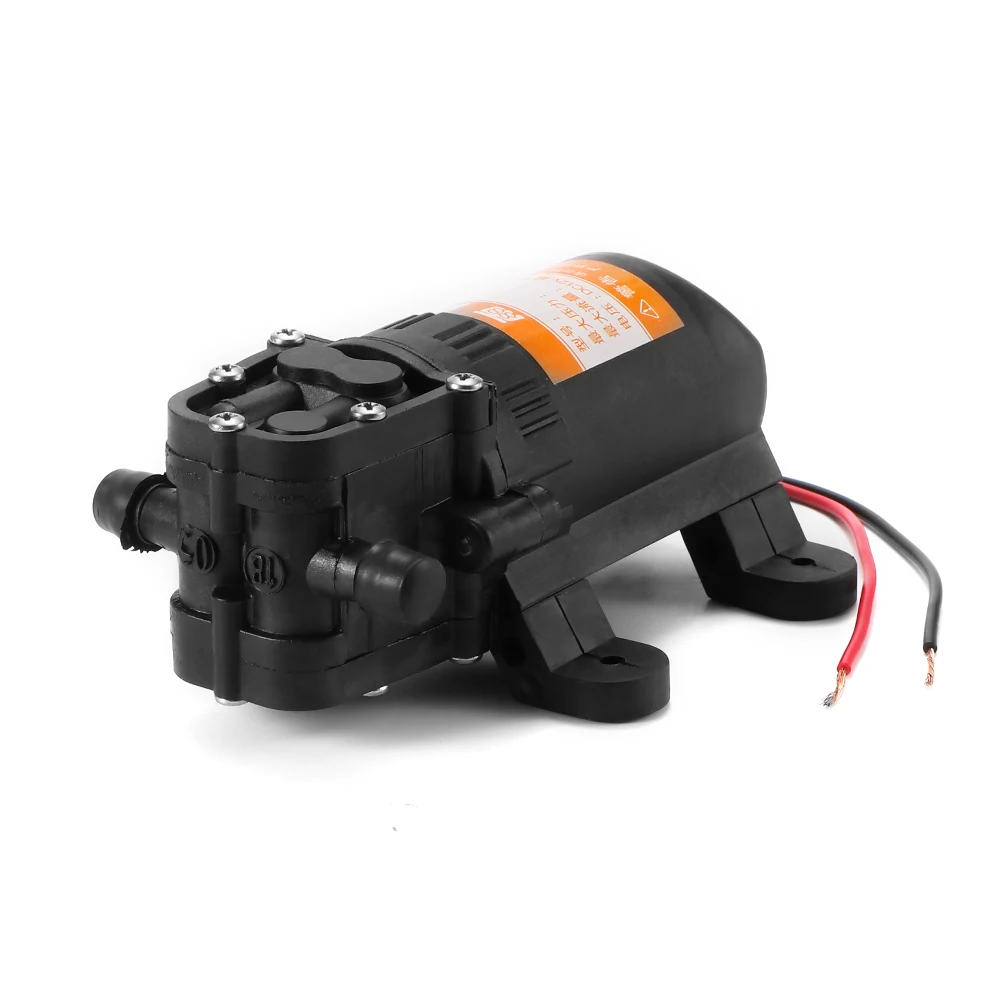 Agricultural Electric Water Pump Durable DC 12V 70PSI 3.5L/min Black Micro High Pressure Diaphragm Water Sprayer Car Wash Pump