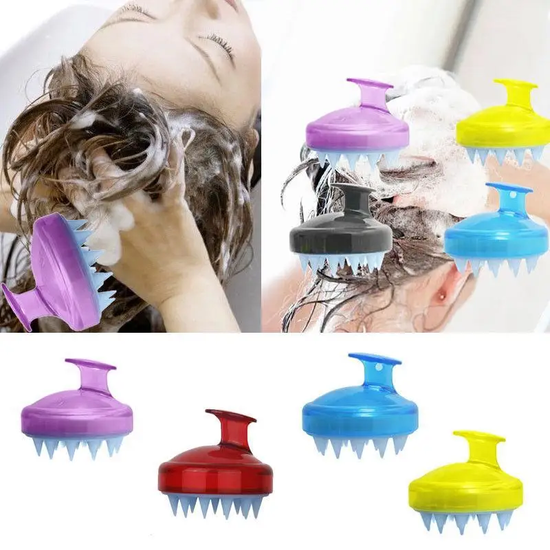 1Pcs Massage Brush Silicone Shampoo Brush Wide Tooth Hair Washing Comb