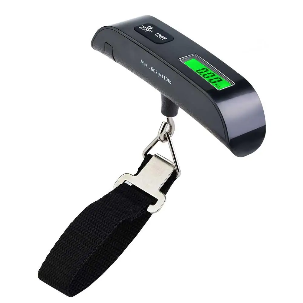 

Mini Portable 50kg Hanging Scale Digital Display Luggage Crane Scale(Black) kitchen appliance parts Original