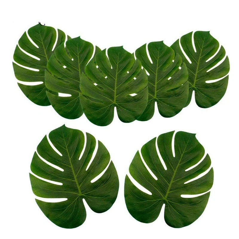 

Tropical Palm Leaves - Faux Palm Leaves – Large Palm Leaves Decorations - 24pcs Large Size Artificial Tropical Palm Leaves For