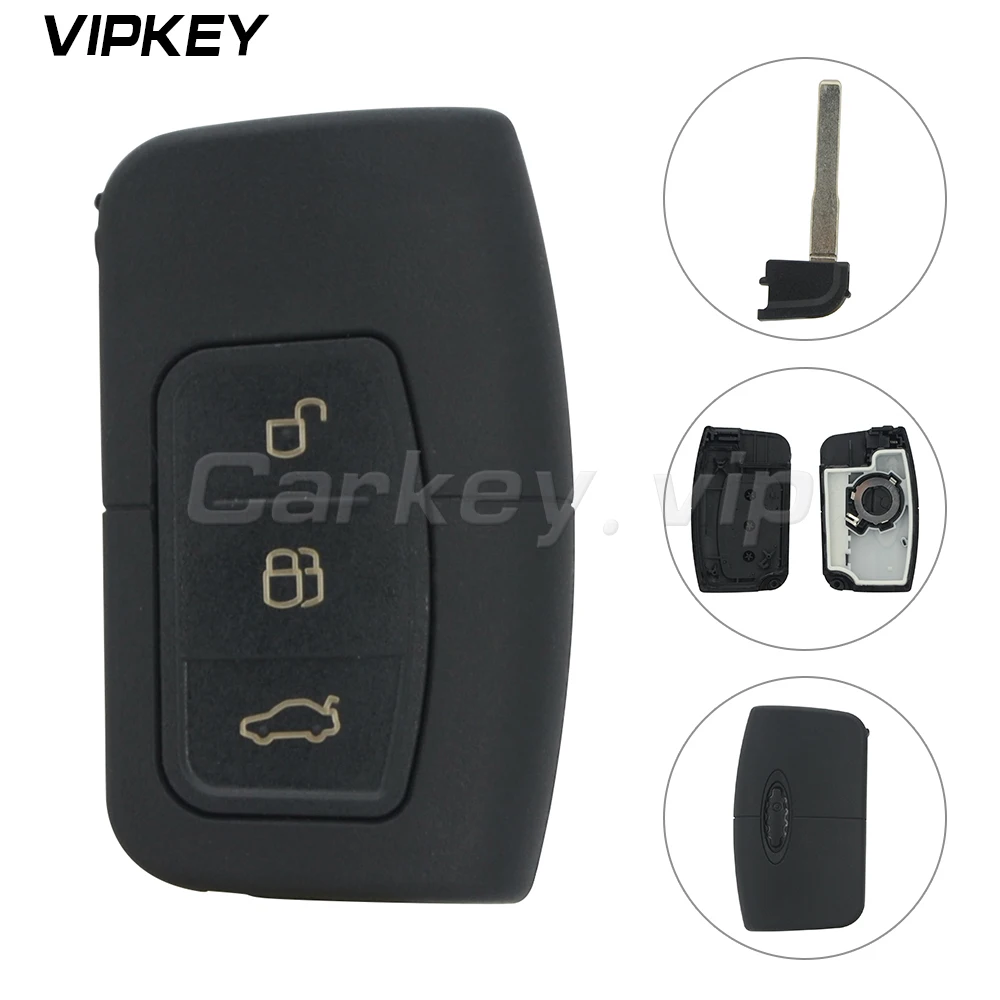 

Remotekey remote car key 3 button HU101 for Ford focus mondeo galaxy kuga included emergency key shell case cover