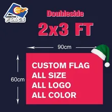 

2x3FT Doubleside Custom Printed Flag 60x90cm 100D Polyester Customized Sports Design Customize Advertising Banners