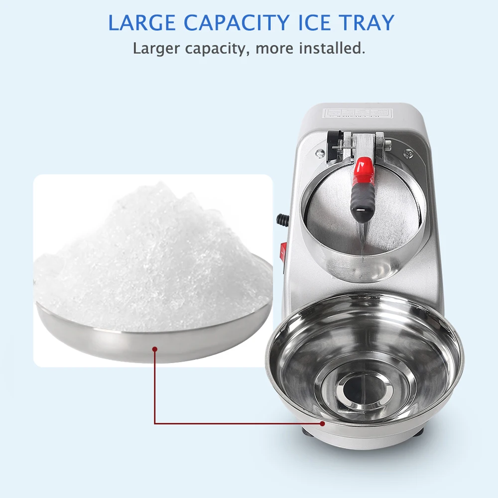 Professional Ice Crusher Ice Electric Shaver Snow Cone Maker Ice Cream Dessert and Cocktails For Commercial Home Use Summer Use