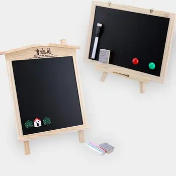 

Kids Wood Double-sided Magnetic Drawing Board Set Early Learning Toy