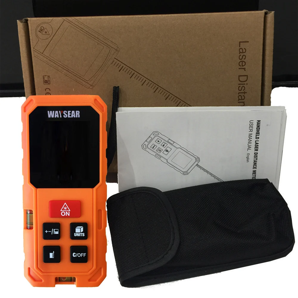 WAYSEAR laser distance meter 40M 60M 80M 100M rangefinder trena laser tape range finder build measure device ruler test tool WAYSEAR laser distance meter 40M 60M 80M 100M rangefinder trena laser tape range finder build measure device ruler test tool