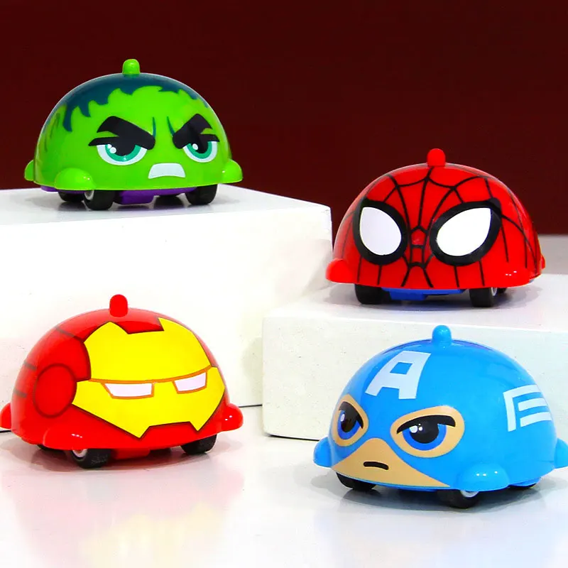

Marvel Genuine Avengers Spinning Top Car Inertial Vehicle Captain Spider Hulk Iron Mini Car Toy for Children Boys Gift