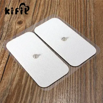 

KIFIT 2pc Reusable Push Button Replacement Electrode Pads Tens Machine Self Adhesive Stud Massager Health Care Tool