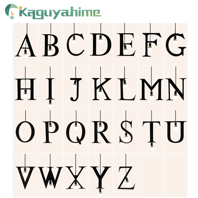 Kaguyahime самодельная буква свет кулон скандинавские светильники E27 Декор