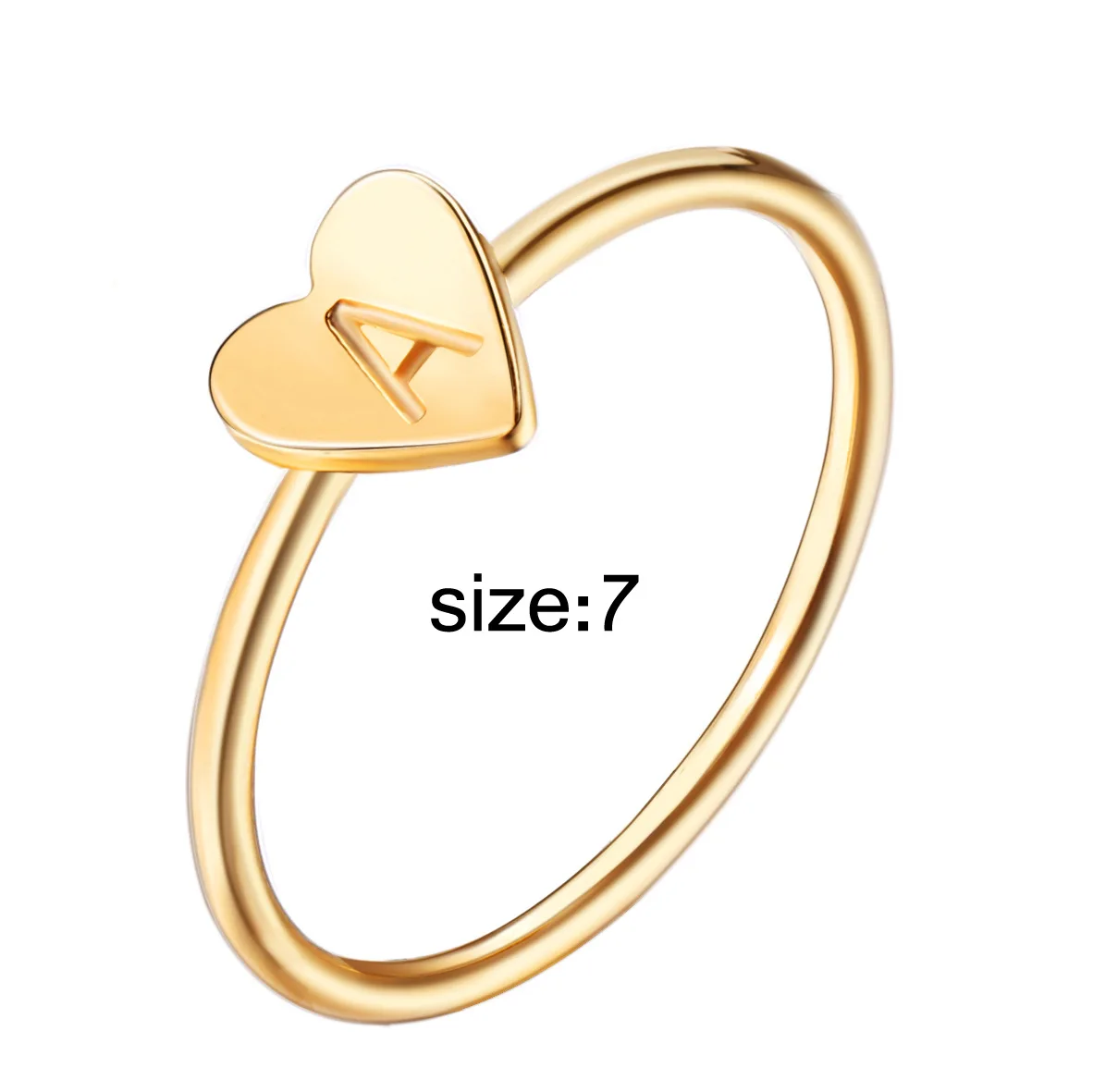 2019 New Fashion Gold Silver Color Heart Letters Rings for Women Personalized Engagement Wedding Party Finger Ring Set Anillos