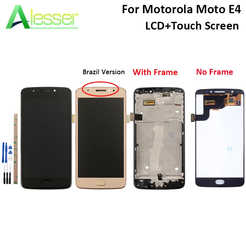 

Alesser For Motorola Moto E4 XT1762 LCD Display And Touch Screen Screen Digitizer Assembly Replacement +Tools +Adhesive