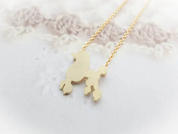 Gold Dog Necklace Gold necklace Tiny charm necklace Pet necklace Animal necklace Gift mom Birthday Gift best friend Birthday Gift sister.jpg