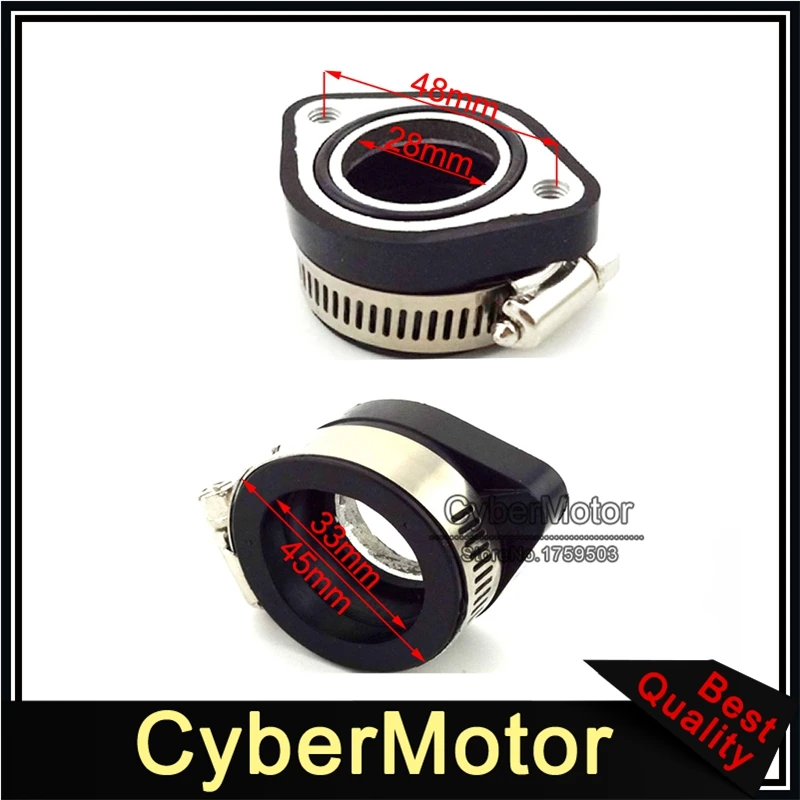Впускной Mainfold адаптер резиновый фланец трубы для Mikuni VM24 Keihin PE24 PE26 PE28 OKO карбюратор