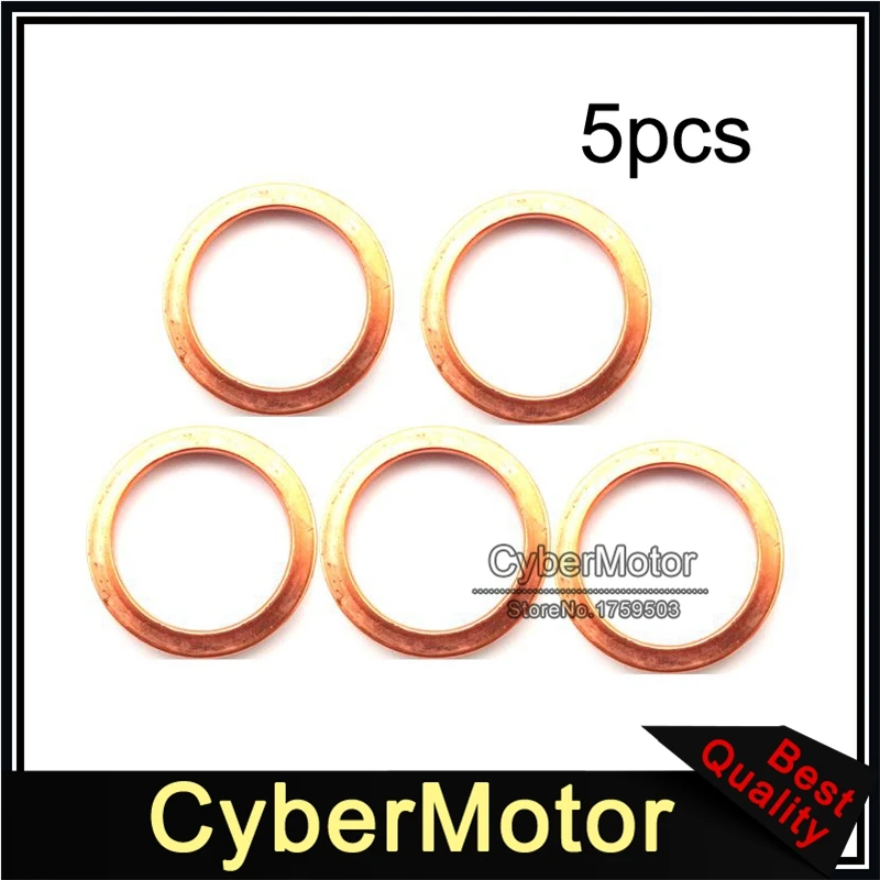 5 Pcs ID=24MM Exhaust Pipe Gasket For 50cc 110cc 125cc 140cc ATV Quad Pit Dirt