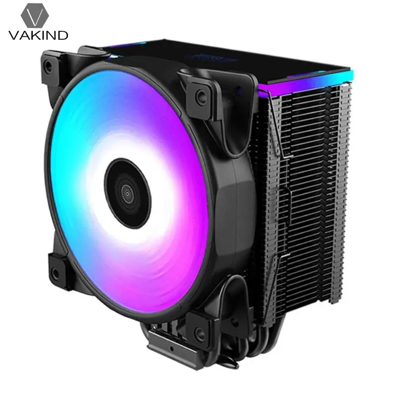 

VAKIND 5 Heatpipe CPU Cooler 12cm RGB Fan Radiator CPU Gaming Cooling Fan with Controller for Desktop PC Cool System