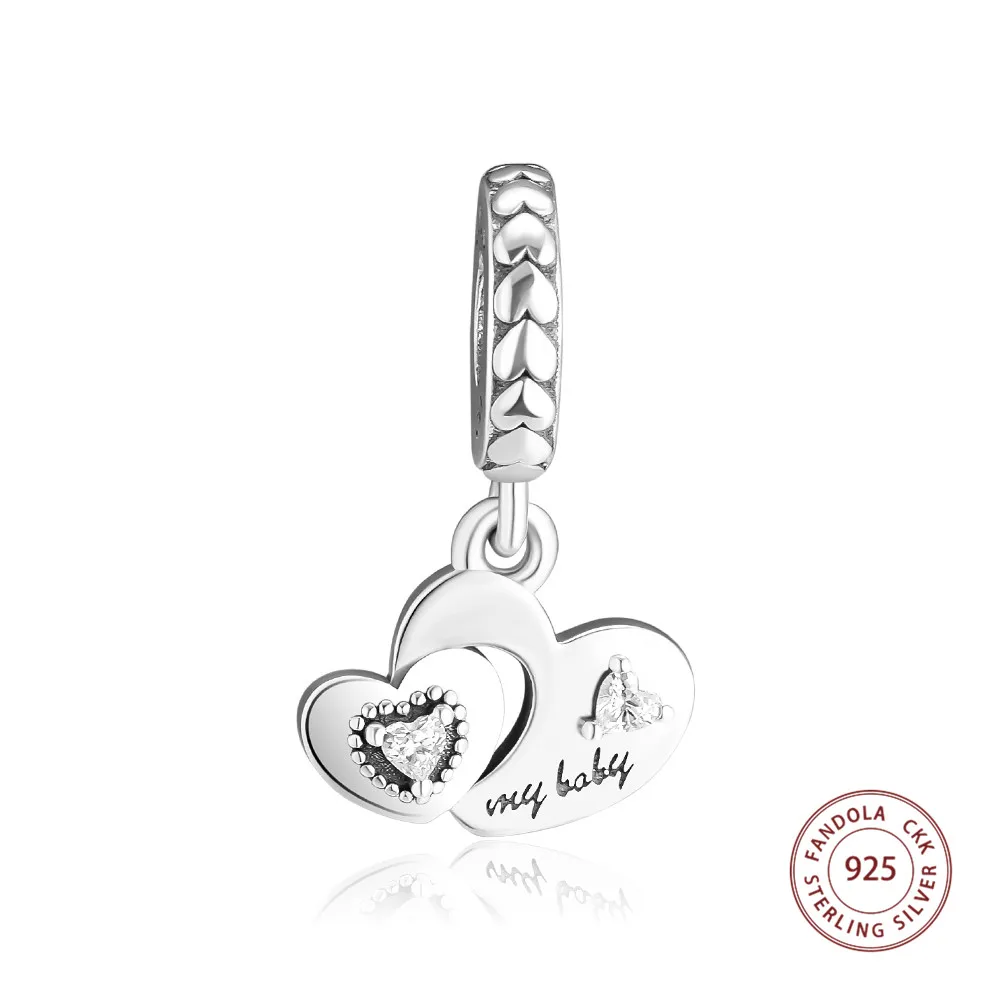 

CKK Fits Pandora Bracelets Authentic Sterling Silver My Baby Heart Dangle Charm Beads Original Silver 925 Jewelry for Women Gift