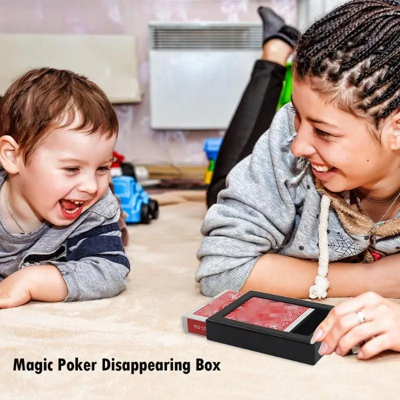 Invisible Magic Poker Disappearing Box Close Up Magic Trick Fun Poker