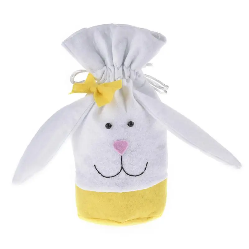 

Easter Bunny Candy Lovely Long Ear Bunny Candy Cloth Bag Drawstring Children's Gift Festival Get Together Supplies Easter Egg