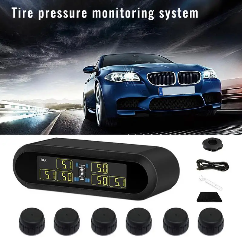 

TPMS Tire Pressure Monitoring System Super LCD General Bus With 6 Wheels And 6 Sensors Tpms Systems Tire Pressure Monitoring