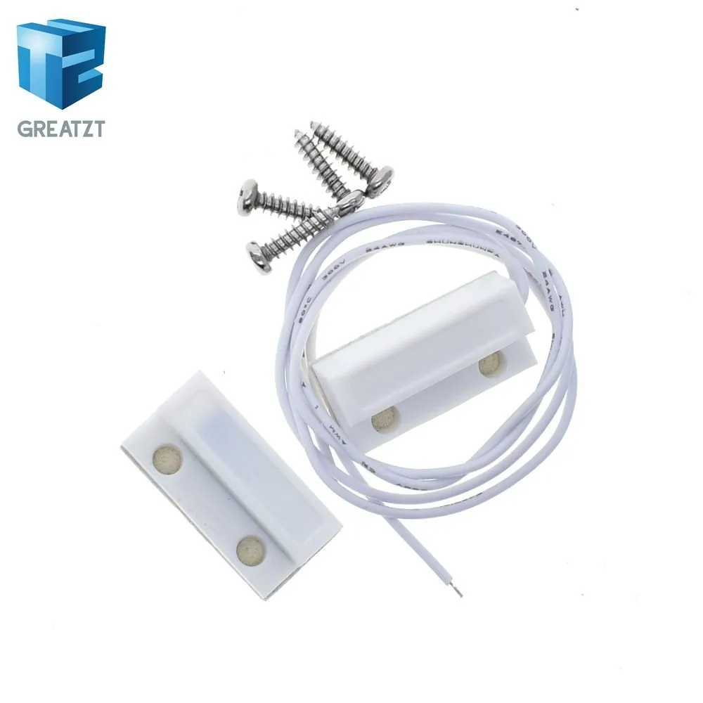 

GREATZT MC-38 MC38 Sensor de ventana de puerta con cable 30mm cable alargar al azar interruptor magnético sistema de alarma de casa para arduino