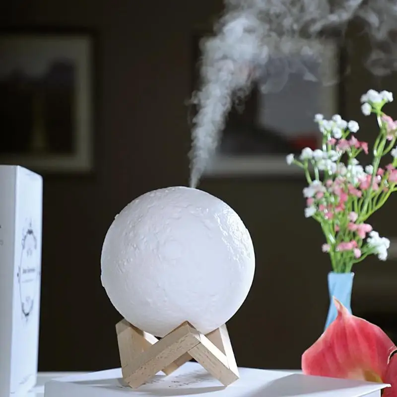  880ML Air Humidifier 3D Moon Lamp light Diffuser Aroma Essential Oil USB Ultrasonic Humidificador N - 32974746635