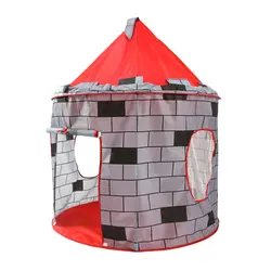 Красный замок быстрая сборка Игровая палатка для детей-Pop Up дизайн легко собрать включает удобный мешок для хранения