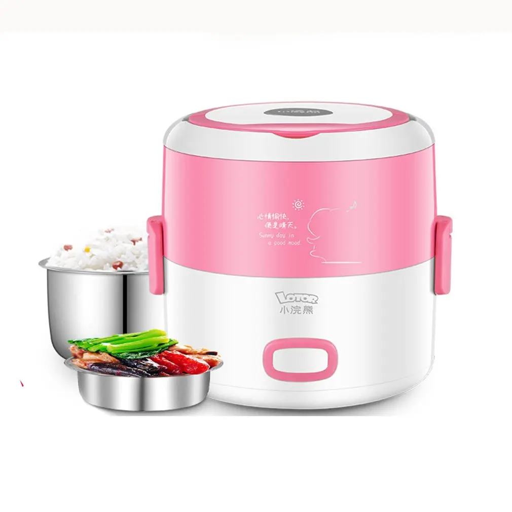 

Small raccoon electric lunch box multi-function cooking lunch box Double-layer 304 stainless steel liner heating lunch box