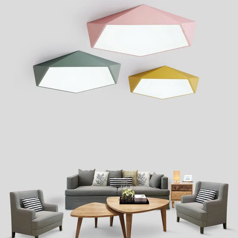 

Nordic LED Stepless Dimming Ceiling Lamp Modern Simple Living Room Bedroom Diamond Macarons Terrace/Patio Lighting Manufacturers