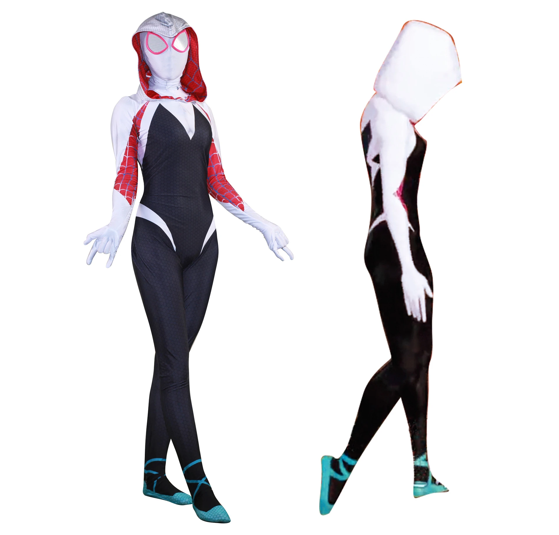Docenas Bungalow Cuarto Nuevas medias 3D de Gwen Stacy para mujer, traje de Cosplay de Spiderman  Zentai, traje de superhéroe, monos|Disfraces de películas y TV| - AliExpress