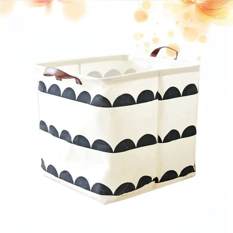 1 قطعة سلة التخزين للماء القطن الكتان لعب فرز مربع أشتات حامل سلة الغسيل للحمام المنزل