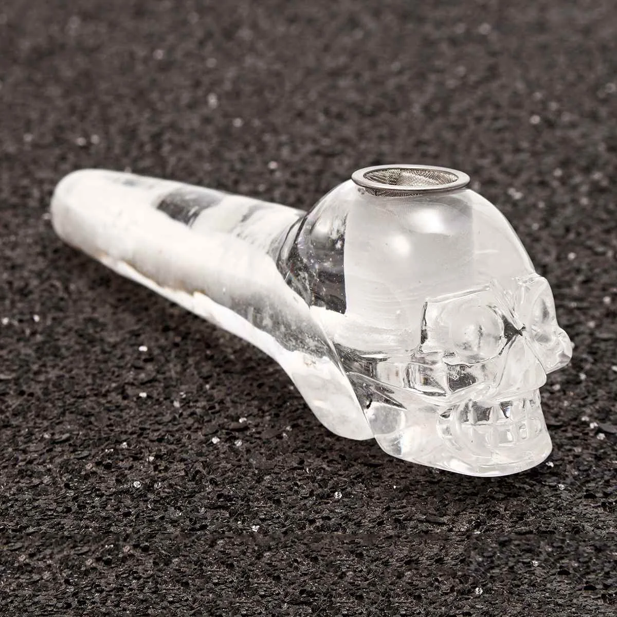White Natural Quartz Clear Crystal Obsidian Skull Crystal Pipes Healing