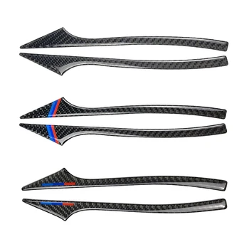 

For BMW 5 Series F01 F07 F10 2PCS Exterior Carbon Fiber Rearview Mirror Anti Collision Strip Rear View Anti-rub Bumper Trim
