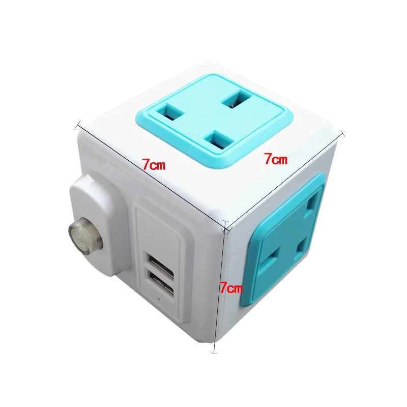 Великобритания Plug Power cube Strip с выключателем Плавленая AC электрическая розетка