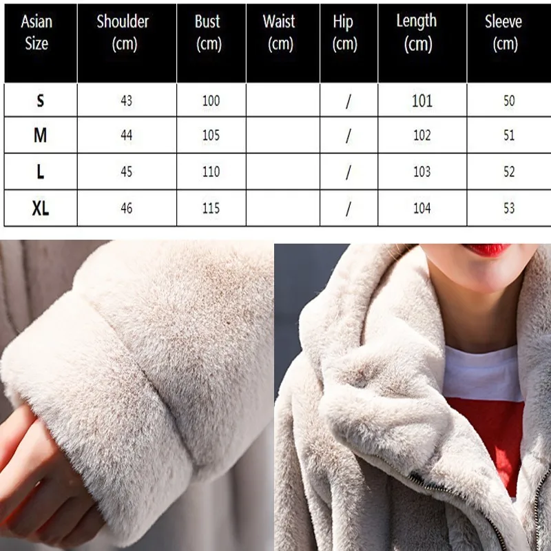 Loose Thick Faux Fur Coat Woman Imitation Rex Rabbit Fur Coats Plush Jacket Flocking Cardigan 2018 Long Warm Outerwear Okd607