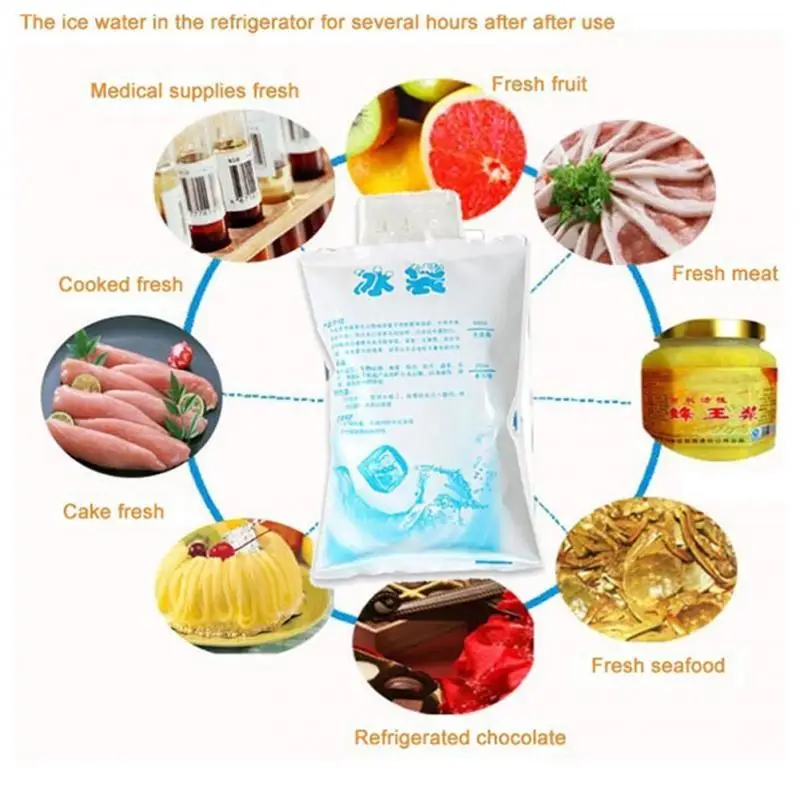 

100ML/200ML/400ML/600ML Reusable Gel Ice Bag Insulated Dry Cold Ice Pack Gel Cooler Bag for Food Fresh Ice Bag Bolsa Termica