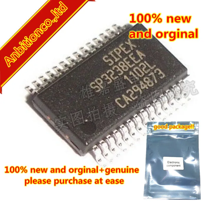 

10pcs 100% new and orginal SP3238EEA-L SP3238EEA SP3238 SSOP28 RS232 Intelligent 3.0V to 5.5V RS-232 Transceiver in stock