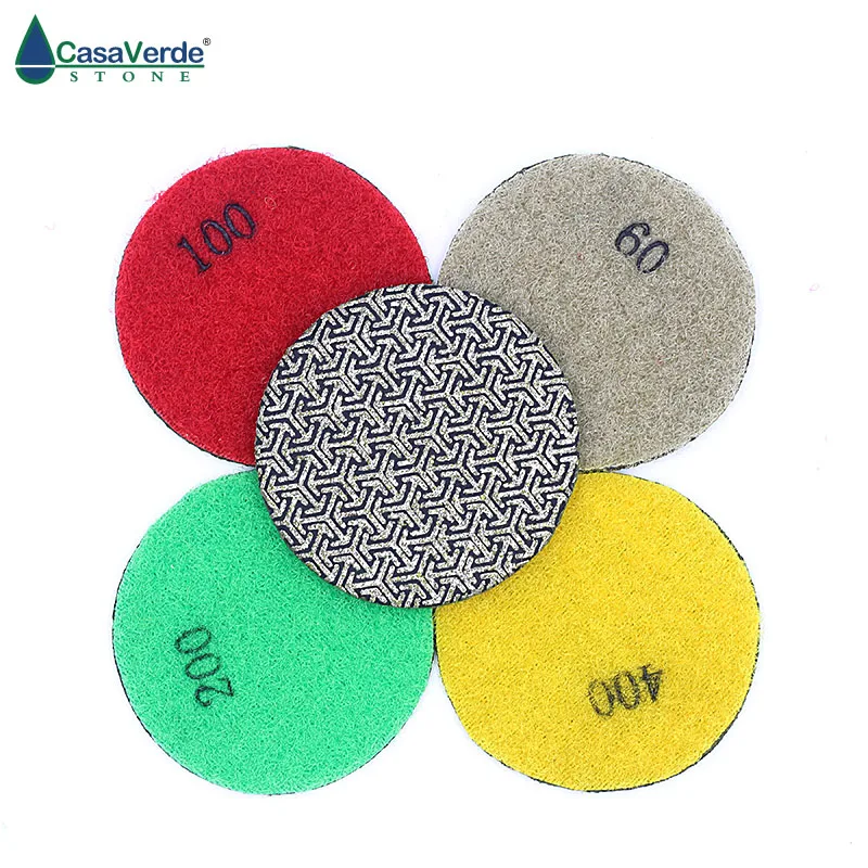 4pcs/set 2 Inch Diamond 50mm Electroplated Polishing Discs Fast Removal