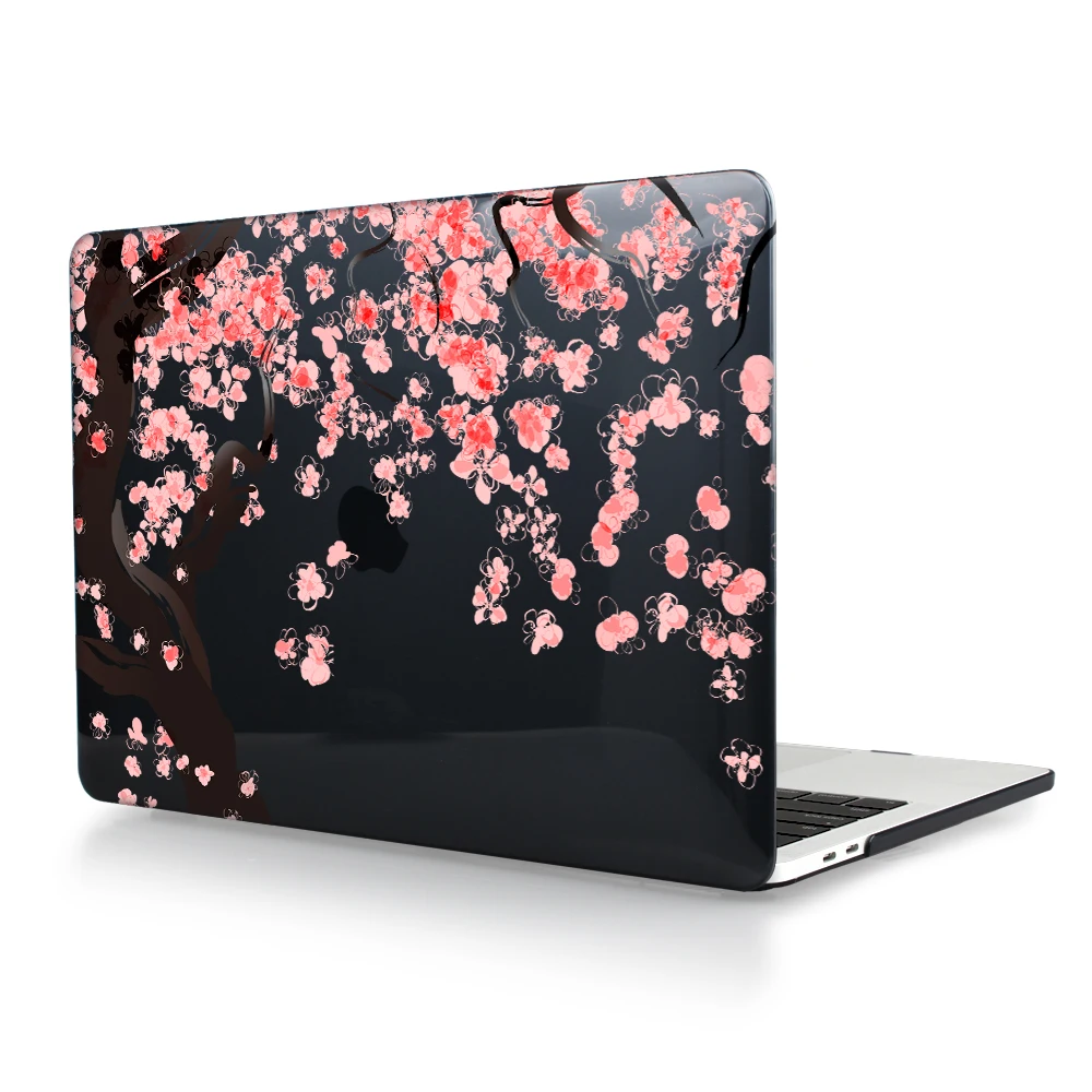 Вишня в цвету принт Жесткий Чехол для ноутбука Macbook Air 13 A1466 A1932 A2179 M1 2020 Pro 15 и 16