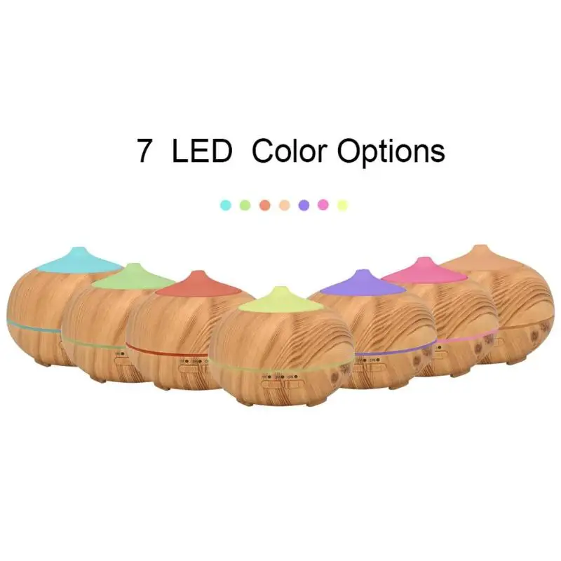 

Alloet 150ML Mini Ari Humidifier Wood Ultrasonic Humidifier Essential Oil Diffuser Aromatherapy Aroma Air Diffuser LED Light