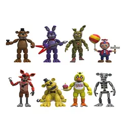 4 шт./компл. пять ночь на Фредди фнаф Фигурки игрушки Foxy Freddy FNAF Fazbear медведь игрушки из ПВХ фигура для Детский подарок J008