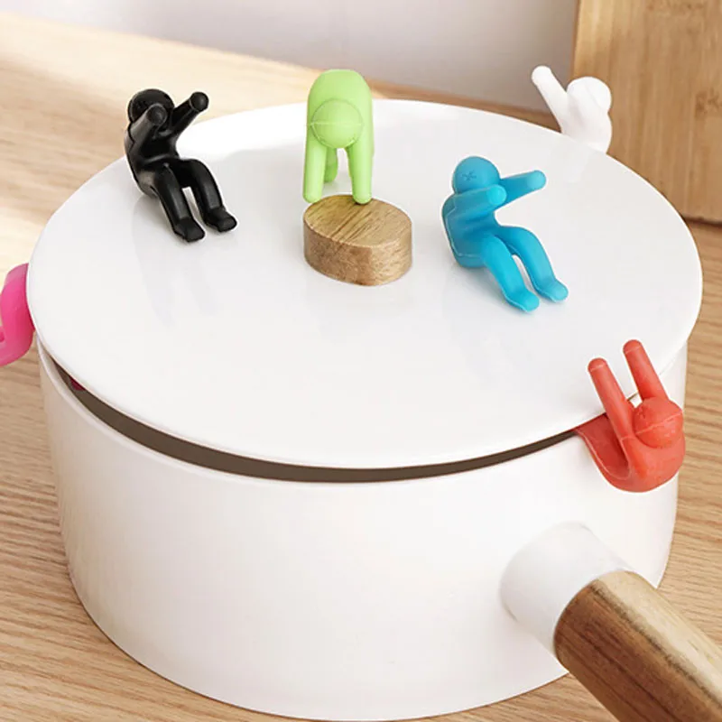 

Silicone Pan Pot Clips Cute Mini Sports villain Lids Holder Home Kitchen Spill-proof Anti-overflowing Tool