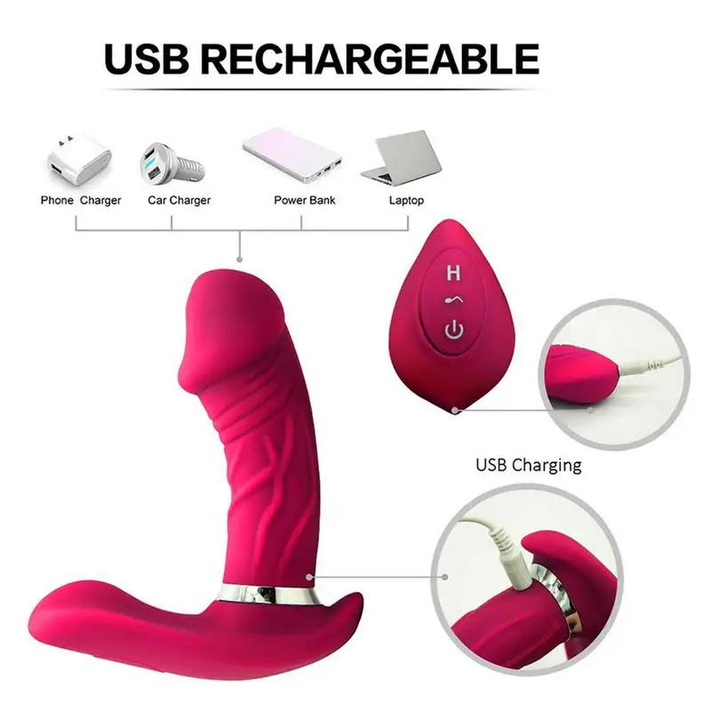 Силиконовый вибратор usb зарядка Анальная пробка Вагинальный массажер секс
