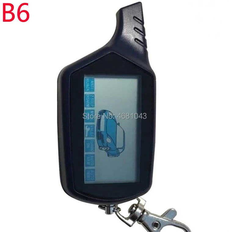 

Wholesale B6 Russian version lcd remote for StarLine B6 keychain lcd remote control 2-way car alarm system /FM transmitter