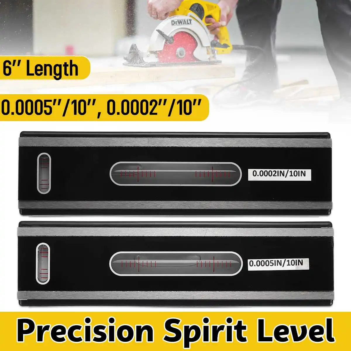 

6" 152mm Master Precisionn Level Graduation 0.0005"/.0002'' Bar Level Measurement Leveler Horizontal Machine Bearing Ruler Lever