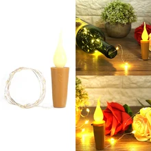 Рождественские огни, 10 шт., пробковая форма, световая гирлянда, пробка, светодиодный светильник на батарейках, сказочные огни