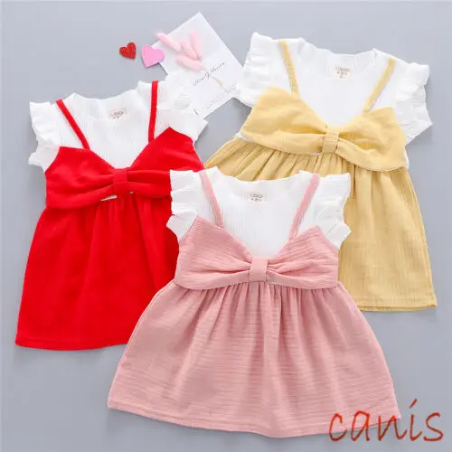

New Arrivels Toddler Kids Baby Girls Dress Big Bow-Knot Tutu Dress Party Dress Summer 6-3Y