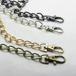 120 см металлические запасные части кошелек ремни-цепи золотые серебряные ручки Crossbody лямки для сумки через плечо с широко открытым носком